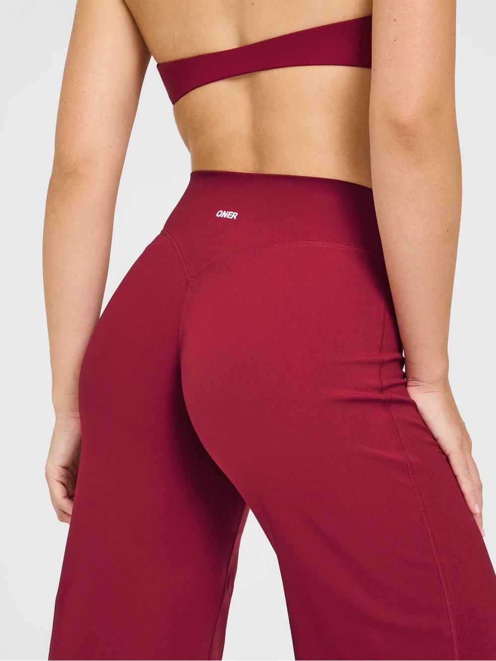 Oner Active Ruby Red High-Rise straight leg Leggings small short length. - Picture 2 of 5